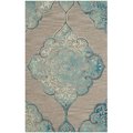 Safavieh 2 x 3 ft. Dip Dye Hand Tufted Accent Area Rug, Grey and Turquoise DDY510C-2